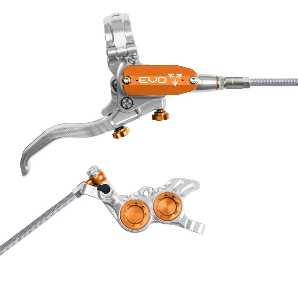Rear brake HOPE TECH 4 EVO GR4 Aviation Silver/Orange