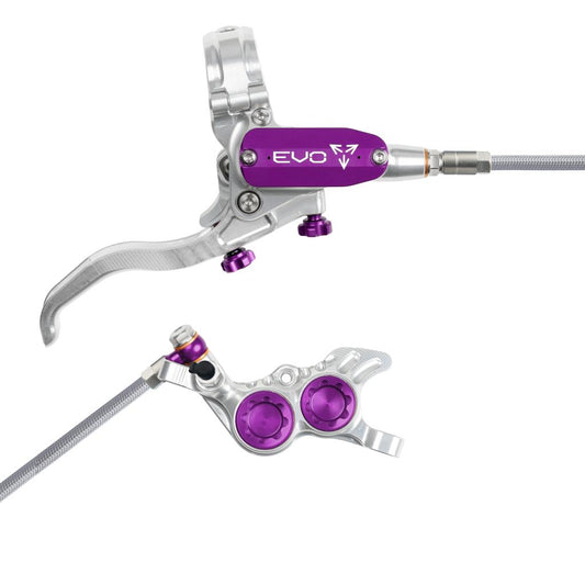 Rear brake HOPE TECH 4 EVO GR4 Aviation Silver/Violet