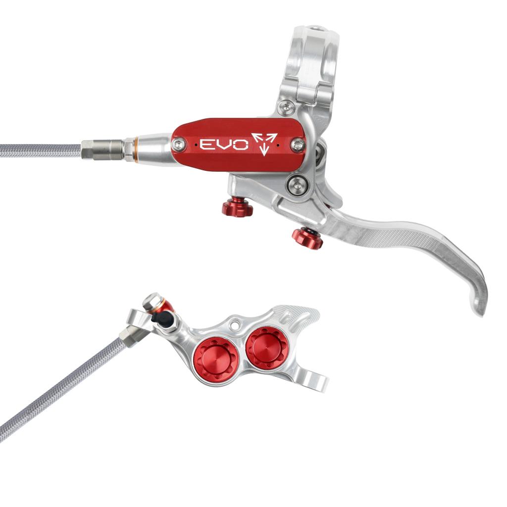 HOPE TECH 4 EVO TR4 Aviation Přední brzda stříbrná/červená