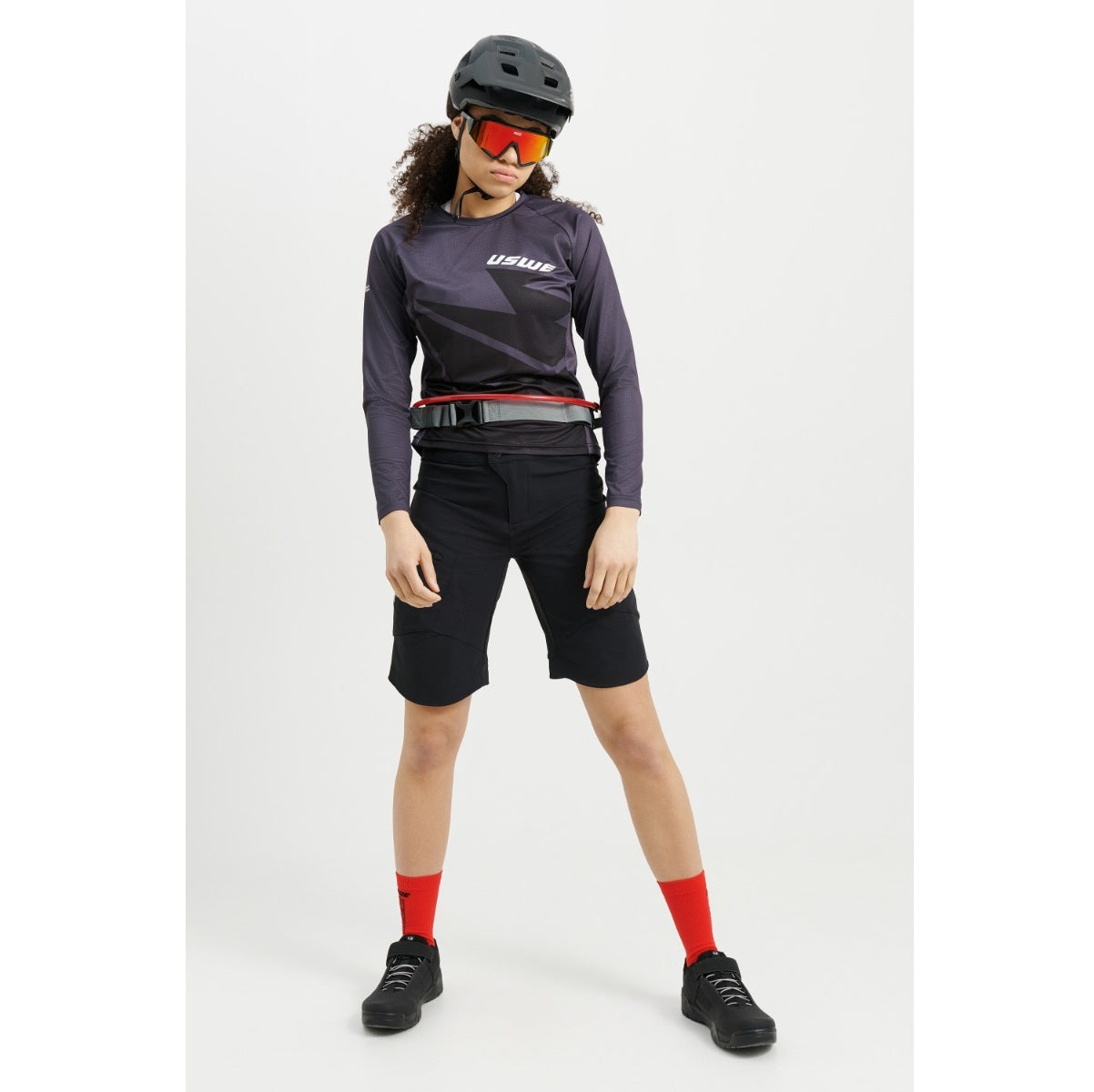 Dámský MTB dres s dlouhým rukávem USWE BERG Black